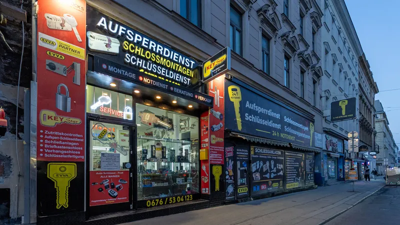 Schlüsseldienst-Sofort Schlüsseldienst Geschäftslokal Wien — Wallensteinstraße 3, 1200 Wien